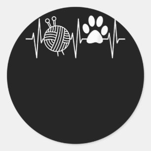 Knitting Nerd Funny Grandma Mom Knit Needles Yarn Classic Round Sticker