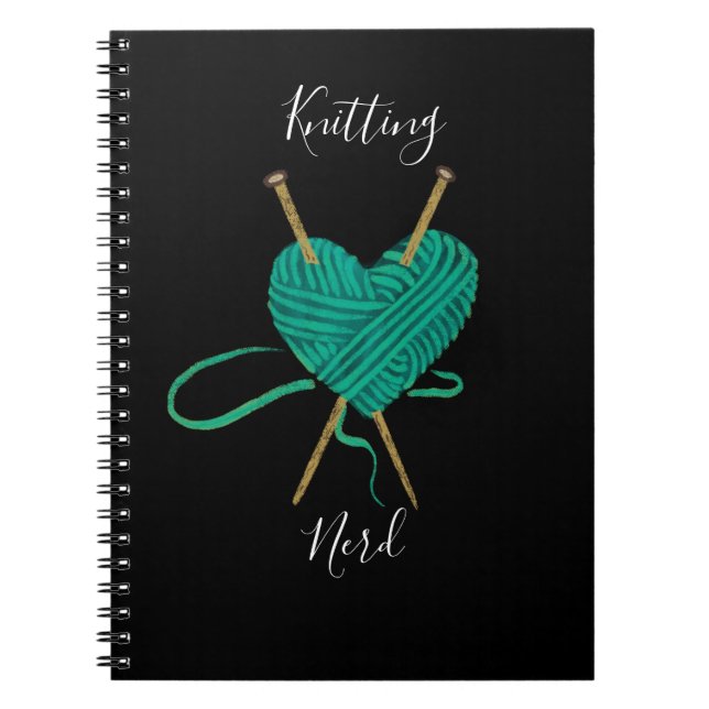 Knitting Nerd Notebook Journal for Knitters (Front)