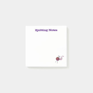 Knitting Notes Yarn Needles Blank Note Pad
