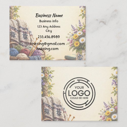 Knitting or Wool Teacher or Store, Shop Owner Business Card