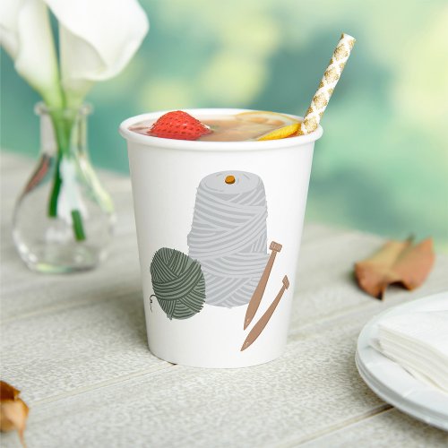 Knitting Paper Cups