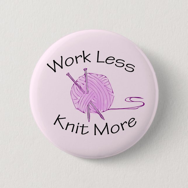 Knitting Passion Pinback Button (Front)