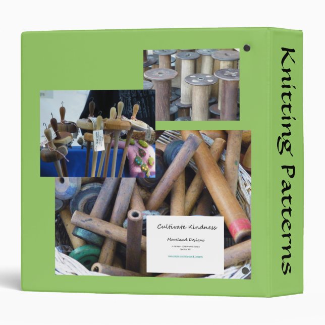 Knitting Pattern Book 3 Ring Binder (Back/Spine)
