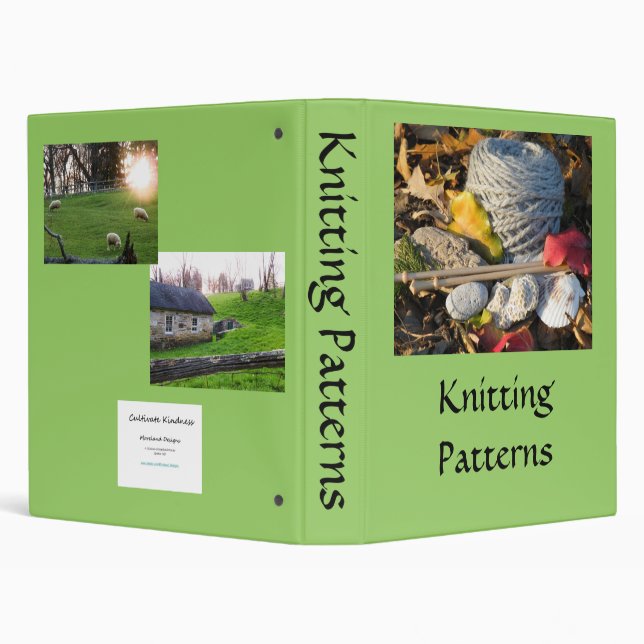 Knitting Pattern Book 3 Ring Binder (Background)