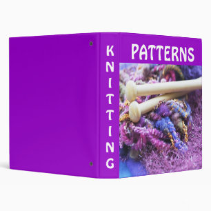 Knitting patterns 3 ring binder