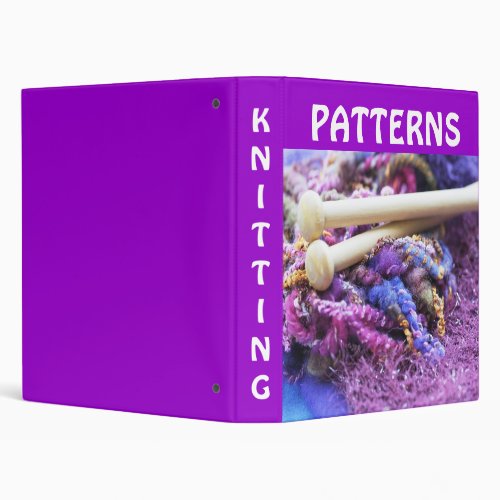 Knitting patterns 3 ring binder
