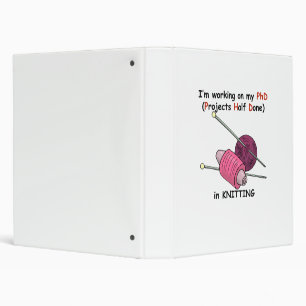Knitting PhD 3 Ring Binder