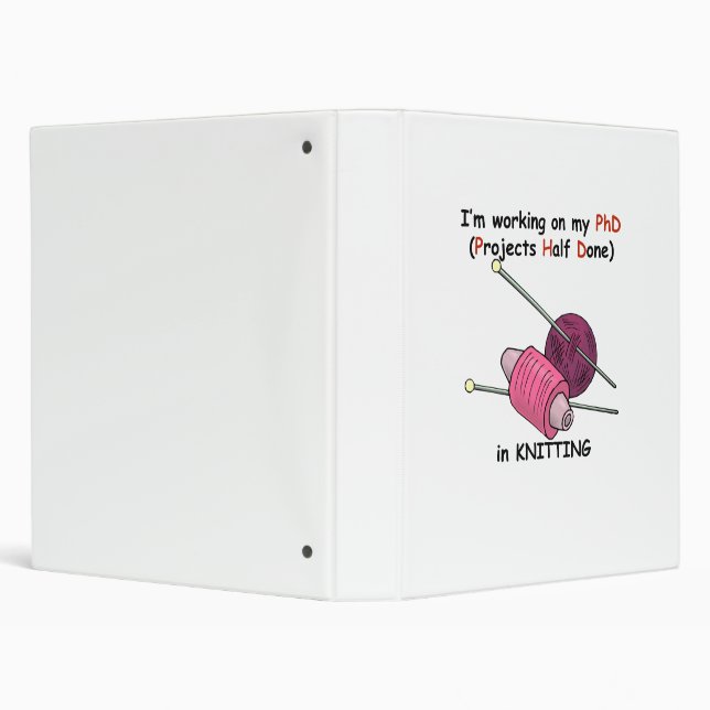 Knitting PhD 3 Ring Binder (Background)