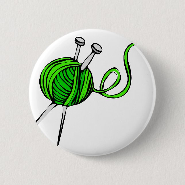 Knitting Pinback Button (Front)