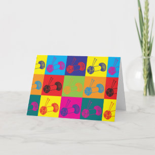 Knitting Pop Art Card