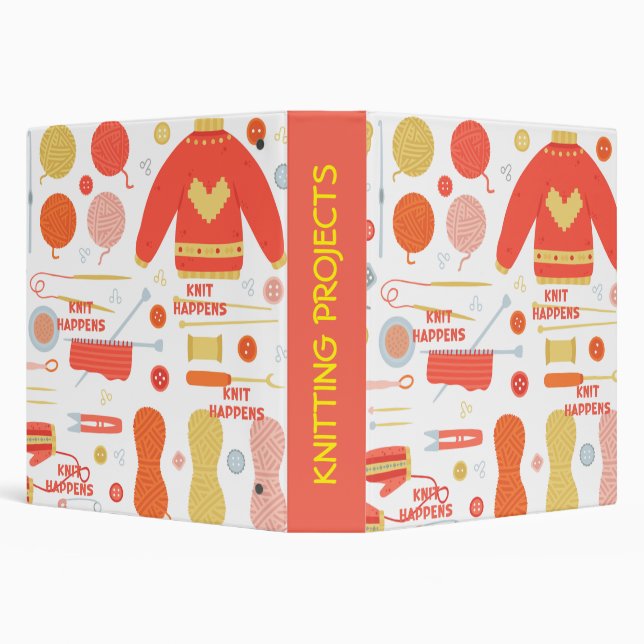 Knitting Projects   3 Ring Binder (Background)