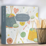 Knitting Projects Patterns Organizer Binder<br><div class="desc">It's time to get all of your knitting patterns and projects organized into one place! This binder will make a thoughtful personalized gift for the knitter on your list.</div>