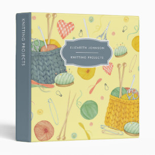 Knitting Projects Patterns Organizer Binder