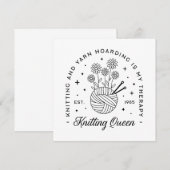 Knitting queen funny yarn hoarder (Front/Back)