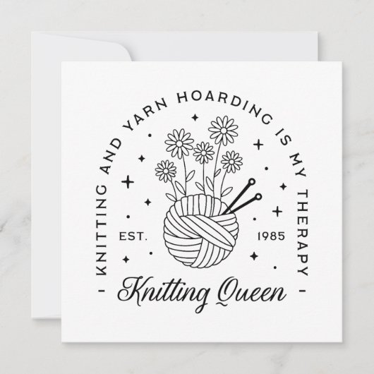 Knitting queen funny yarn hoarder (Front)