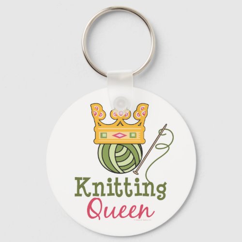 Knitting Queen Keychain