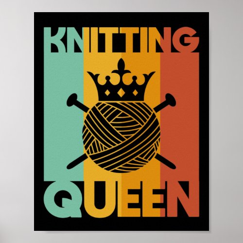 Knitting Queen Poster