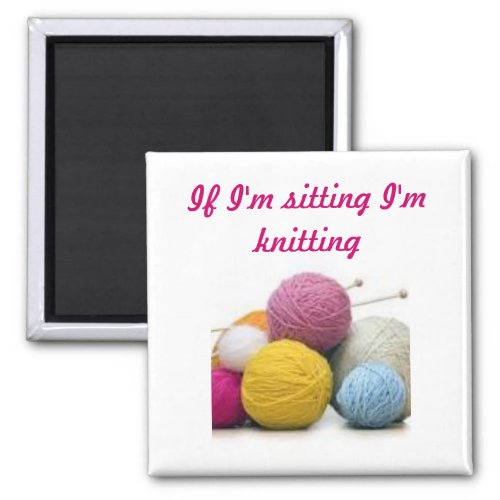 Knitting quotes magnet