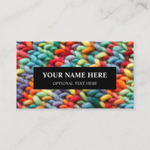 Knitting Rainbow Yarn Business Card