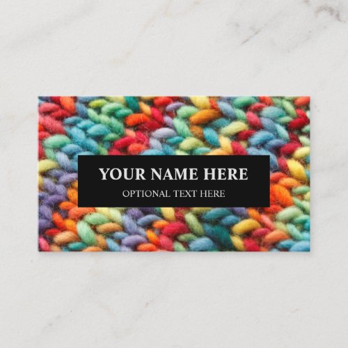 Knitting Rainbow Yarn Business Card