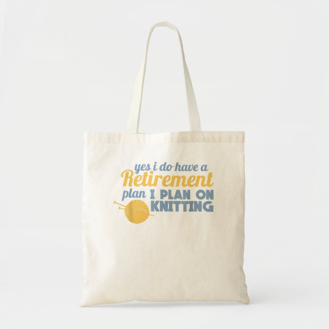Knitting Retirement Crocheting  Tote Bag (Front)