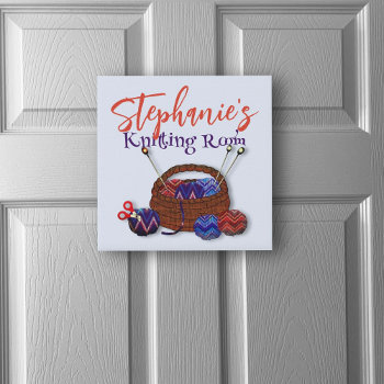 Knitting Room Personalized Canvas Art by pamdicar at Zazzle