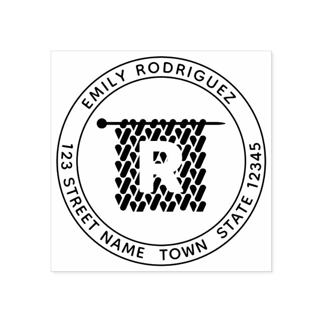 Knitting Rubber Stamp (Imprint)