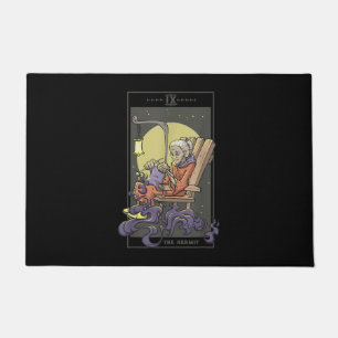 Knitting Sewing Hermit Tarot Card Crochet Quilting Doormat