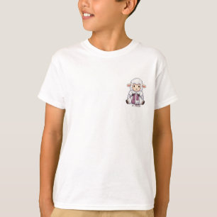 Knitting Sheep Cartoon Kids T-Shirt