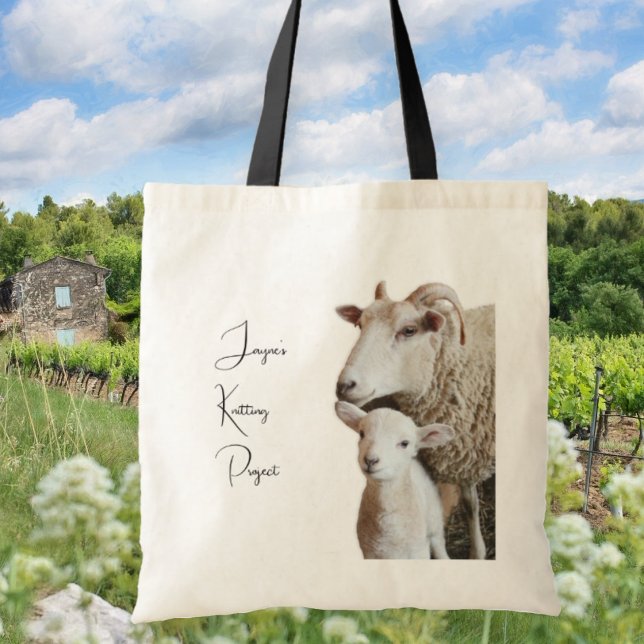 Knitting Sheep Lamb Custom Project Bag (Creator Uploaded)