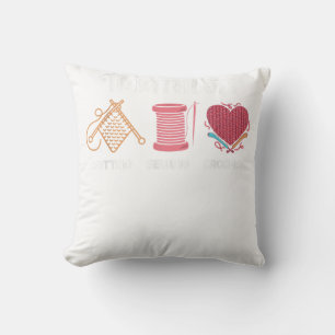 Knitting Shirt Sarcastic Knitting Saying Funny Kni Throw Pillow
