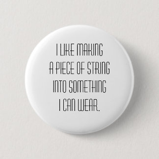 knitting slogan button