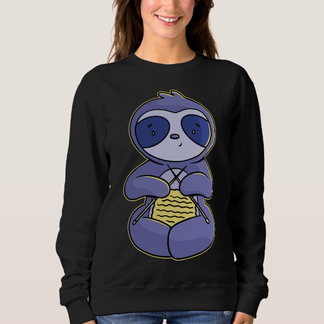Knitting Sloth Sweatshirt (Front)
