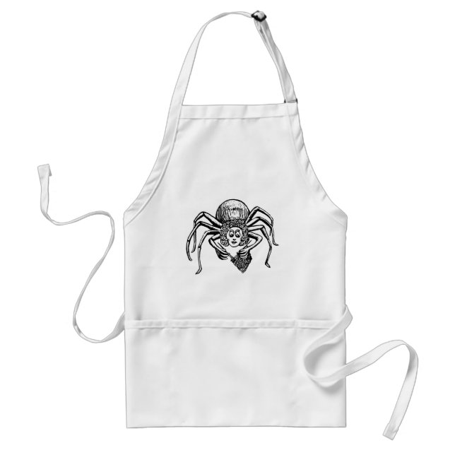 Knitting Spider (Tess) Adult Apron (Front)