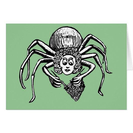 Knitting Spider (Tess) Cards (Front Horizontal)