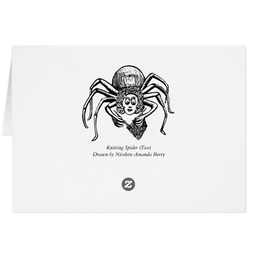 Knitting Spider (Tess) - White (Back Horizontal)