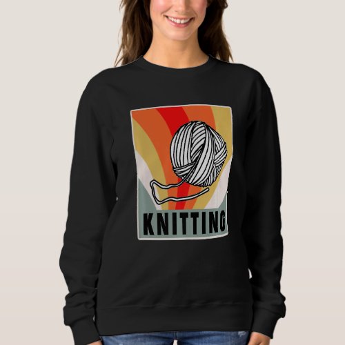 Knitting Stitching Yarn Crocheting Sewing Needle Sweatshirt