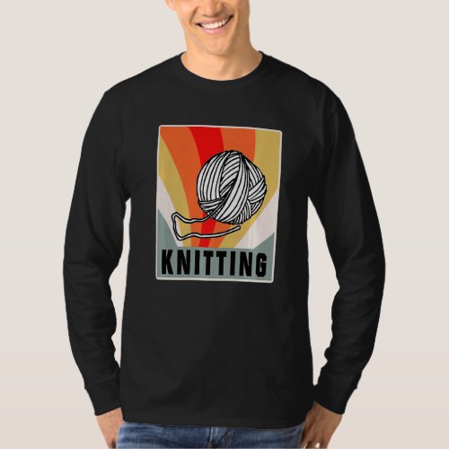 Knitting Stitching Yarn Crocheting Sewing Needle T_Shirt