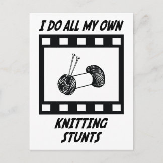 Knitting Stunts Postcard