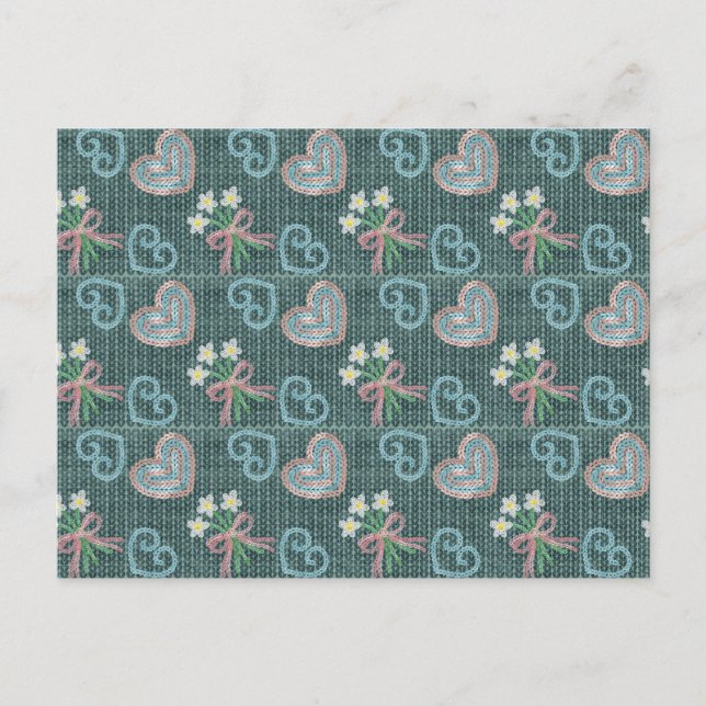 Knitting Style Hand Drawn Postcard (Front)