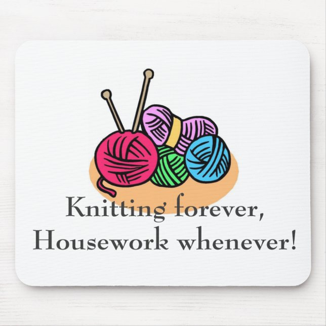 Knitting T-shirts and Gifts. Mouse Pad (Front)
