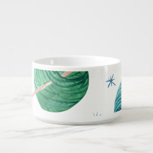 Knitting theme, watercolor seamless pattern. bowl
