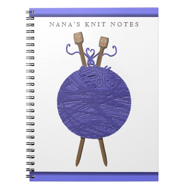 Knitting Themed Gifts Notebook (Front)