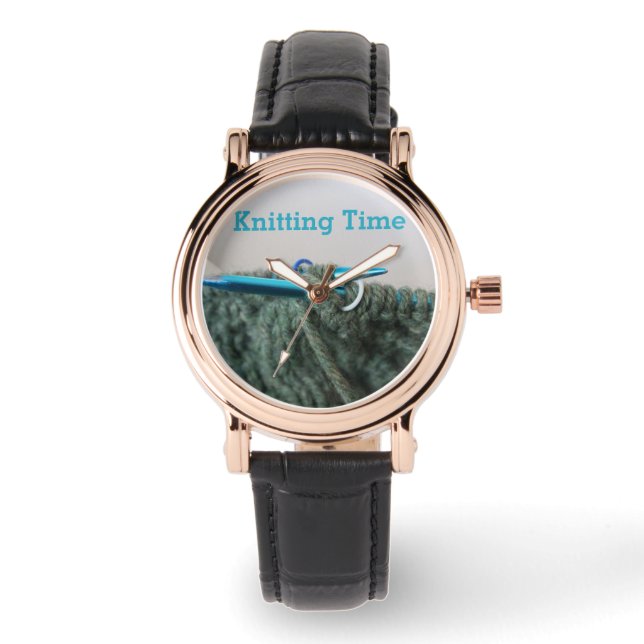 Knitting Time Joke Watch (Front)