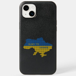 Knitting Ukrainian state map text Glory to Ukraine OtterBox iPhone 14 Plus Case
