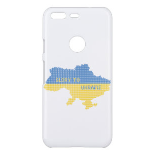 Knitting Ukrainian state map text Glory to Ukraine Uncommon Google Pixel Case