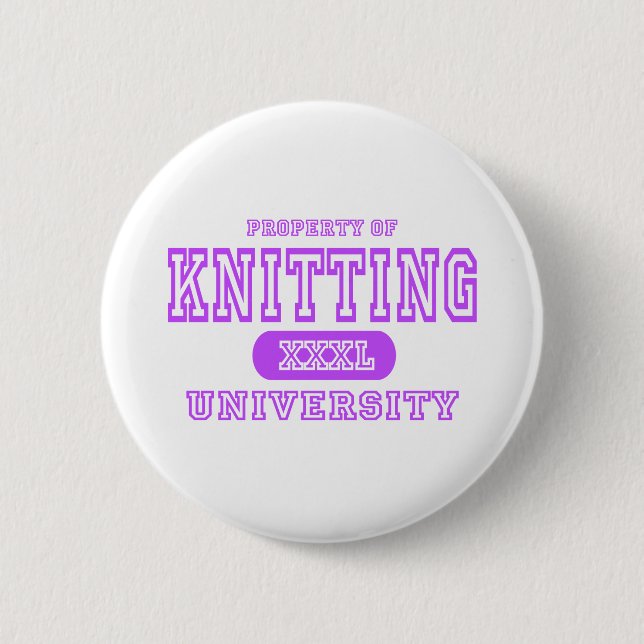 Knitting University Pinback Button (Front)