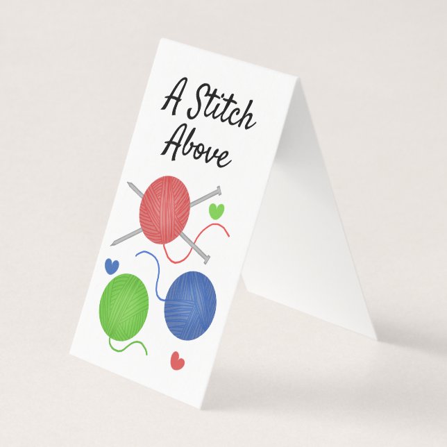 Knitting w/ Love Business Card (Front)