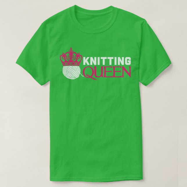 Knitting white T-Shirt (Design Front)