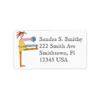 Knitting Woman Address Label